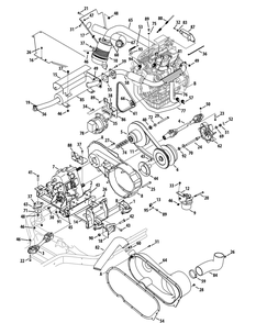 Yanmar Engine Transmission Accessories Diagram and Parts List for 467 4X4-1H013H-1H294H-37BKD010 Cub Cadet Lawn Tractor Accessories